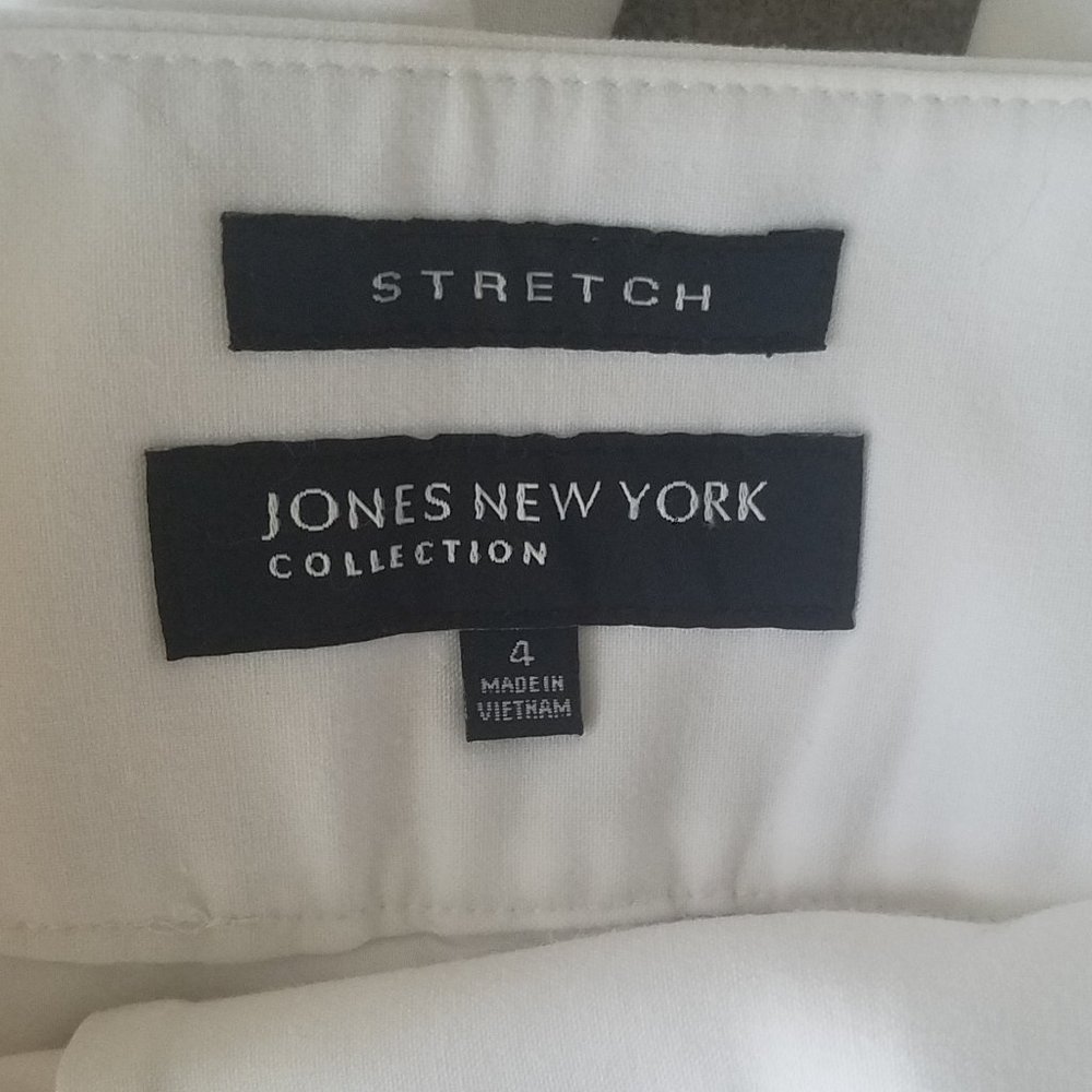 Jones New York Collection Women's White Dress Stretch Pants Size 4 - Picture 3 of 13